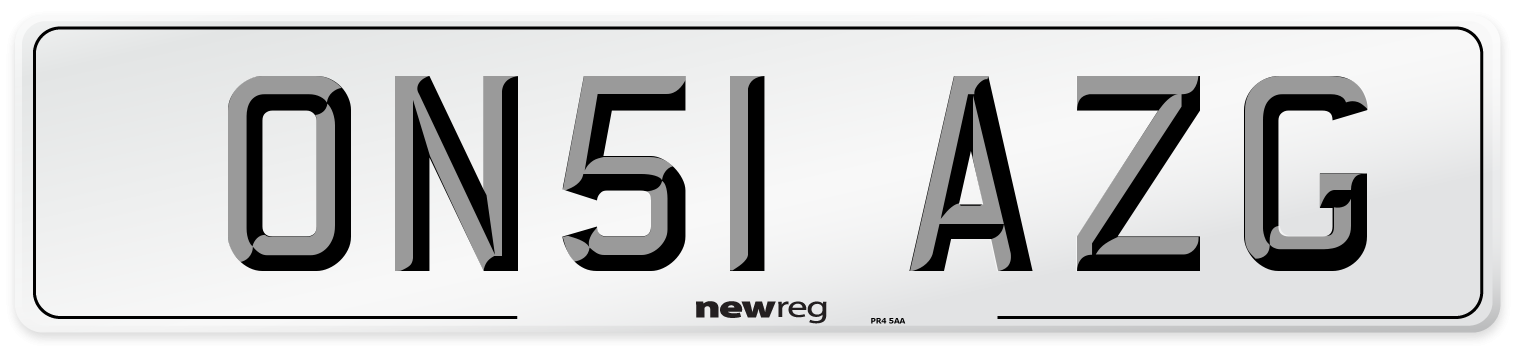 ON51 AZG Number Plate from New Reg
